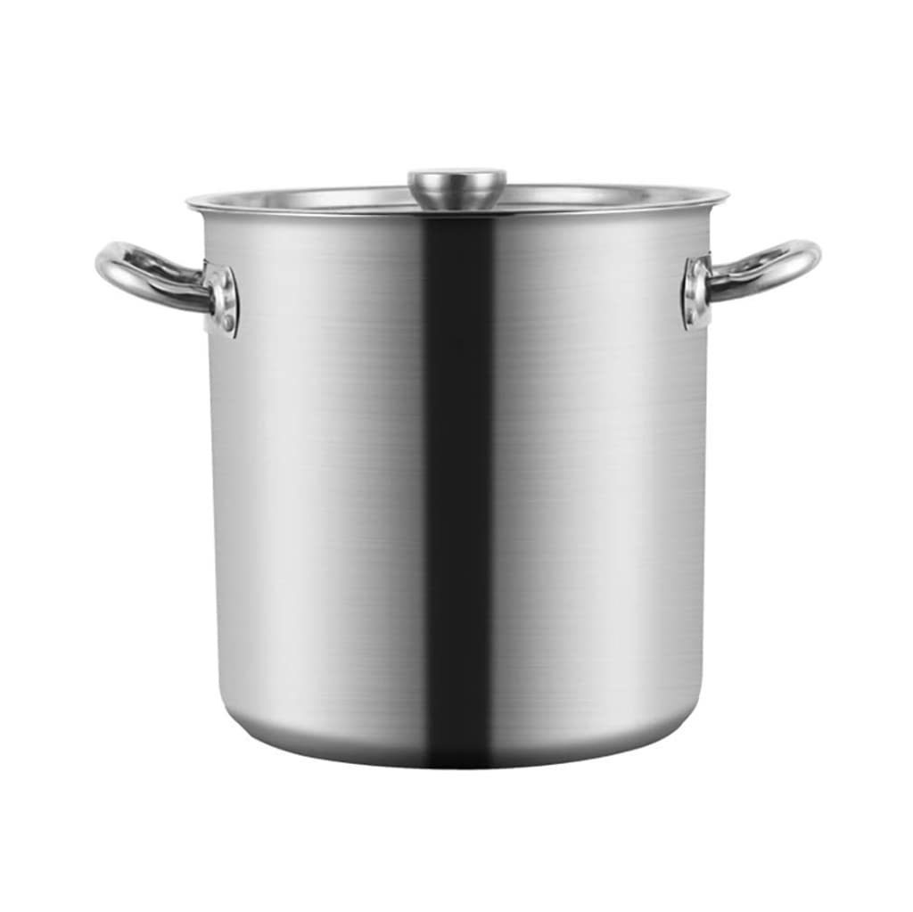 Stainless steel soup pot, Stainless Steel Stock Pot,Suitable for Various Heat Sources(35cm*36.5cm(36L))