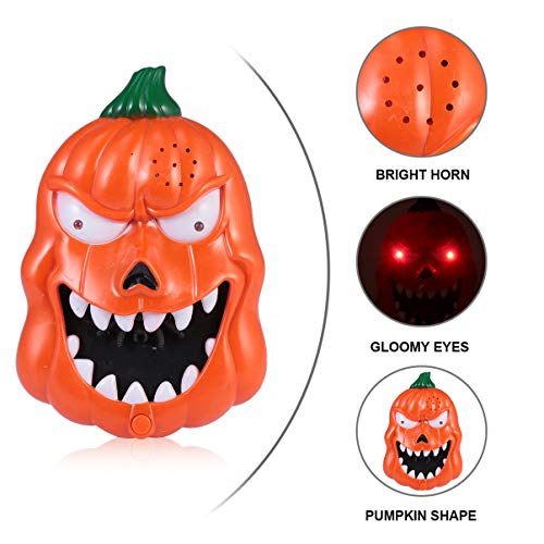 VILLCASE Halloween Campainha de Casa Mal-Assombrada Com Olhos Iluminados E Som Assustador de Anéis d