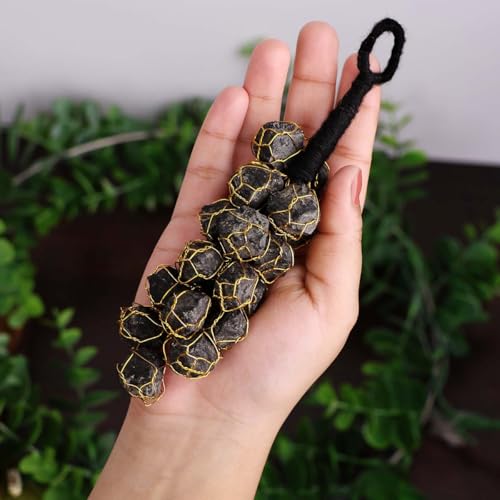 Image of Black Tourmaline Rough Chunks Vaastu Door Hanging for Protection from Negative Energy & Evil Eyes (Black)