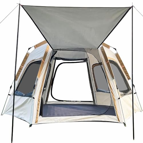 DLPIN Instant Pop Up Tent,3-4 Person Automatic Camping Tent,Portable Backpacking Shelter,Double Layer Waterproof Portable Glamping Tent,Big Tents for Outdoor Camping Hiking and Backpacking
