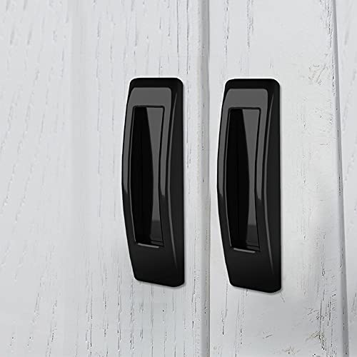 Self-Stick Instant Cabinet Drawer Handle Multipurpose Cabinet Knobs Helper Auxiliary Kitchen Cabinet Sliding Door Window Handle Convenient Opening Stick-On Handles (Black) #TOP4