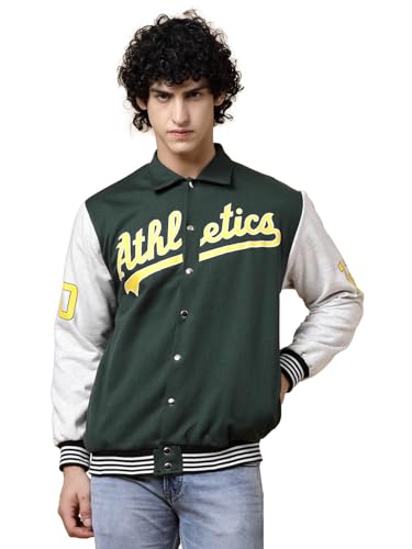 Image of Rigo Varsity Jacket for Men | Streetwear Varsity Jacket | Puff Print Varsity Jacket | Oversized Varsity Jacket for Men
