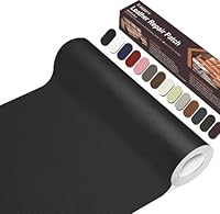 RggEyy Leder Reparatur Set Schwarz, 20 x 100 cm Kunstleder Selbstklebend, Lederflicken Selbstklebend, Kunstleder Reparaturset, Leder Patch für Sofa, Möbel, Autositze, Jacken, Handtaschen.