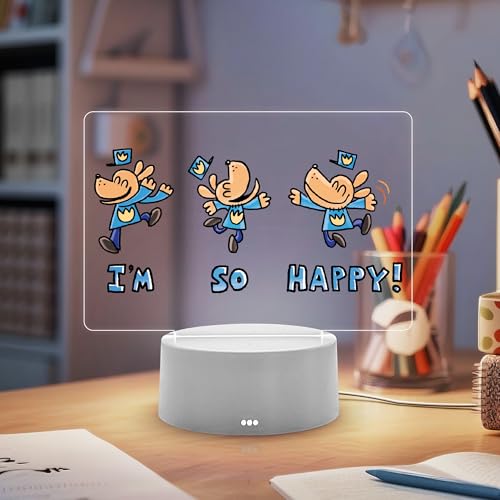 Image of Officially Licensed Dog Man Night Light - Dog Man LED Glow Light with Removable 7 Colors Base, Kids Bedroom Decor Lamp, Night Light for Kids, Christmas Birthday Gifts for Boys & Girls