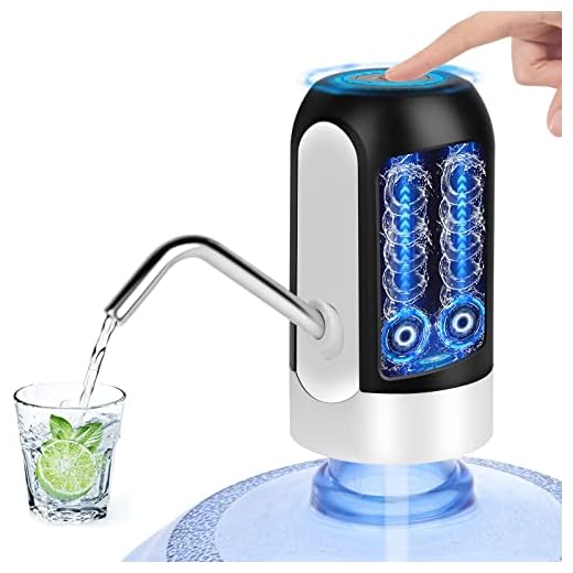Dispensador de Agua，dispensador de Agua para garrafas，dosificador Agua garrafas，dispensador Agua Recargable USB,extraíble y Conveniente para Usar en Agua embotellada (Negro)