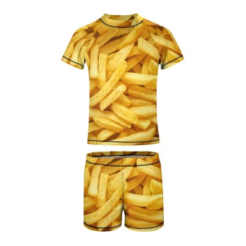 Pile of French FriesChildren's Swimsuits Boys Two Piece Suit8-10Y（130cm）3