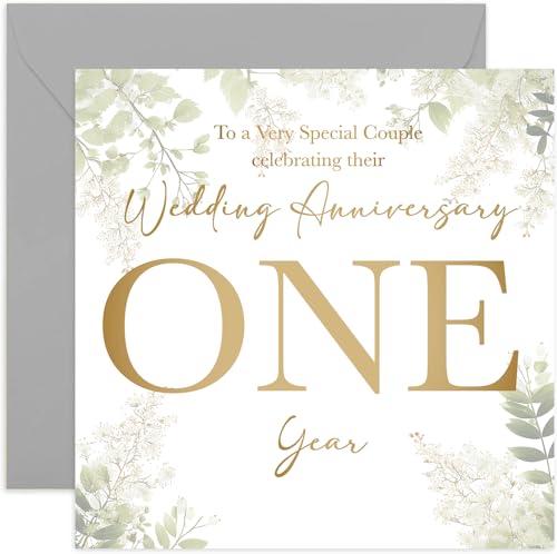 1st Wedding Anniversary Card - 1N - ʂȃJbv̂jMtg - ŏ̌LO - [J{^jJfUC