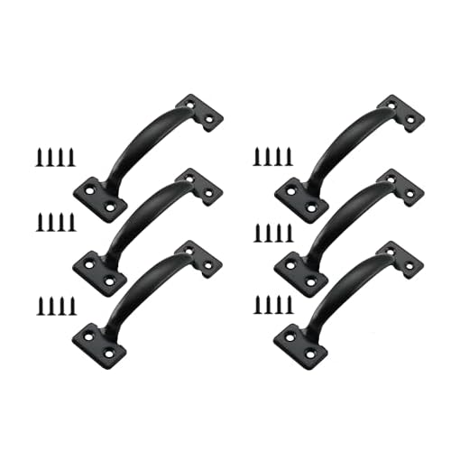 6PCS 5-Inch Black Handle Grips - Ergonomic Tool Handles for Knives, Drawers, Cabinets & DIY Projects - Replacement Handles for Home & Workshop