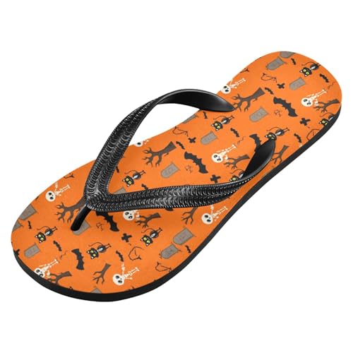 Burbuja Playful Skeletons Flip Flops for Women Men, Soft Thong Sandals Rubber Slippers for Pool Beach Essentials2