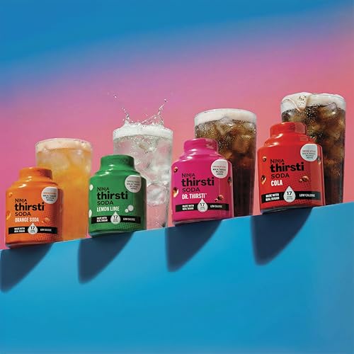 Image of Ninja Thirsti XL Low-Calorie SODA Lemon-Lime Flavored Water Drops | 3 Pack, Only Compatible with the Ninja Thirsti Ultimate Drink System WC3000 Series, WCFXLLNLAM