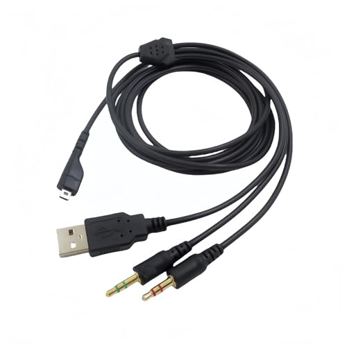 Cable de audio de repuesto de 2m para SteelSeries Arctis 3 5 7 Pro con conector USB 7