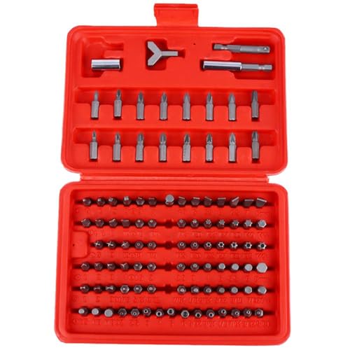 100 Pcs Screwdriver Bit Set, 1/4” Hex Multi Bit Screwdriver Set