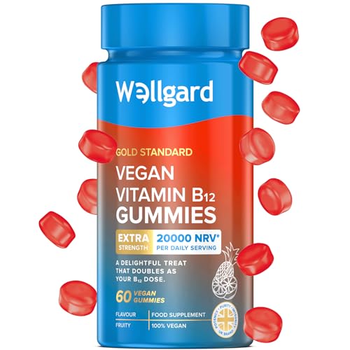 Wellgard Vegan Vitamin B12 Gummies High Strength B12 Supplement for Energy & Immunity UK Formulated B12 Gummies