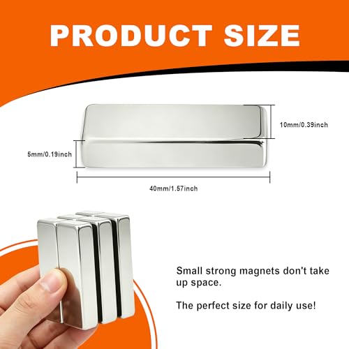 Imanes de tierras raras de neodimio resistentes tipo barra rectangular para bricolaje 6x 3