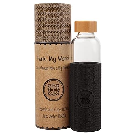 Funk My World 500ml Glass Water Bottle Cover