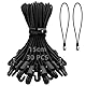 Obidodi Spanngummi mit Haken 15cm, 30 Stück Expander mit Haken, Planenspanner Zeltgummis, Gummispanner für Netze, Banner, Camping, Schwarz