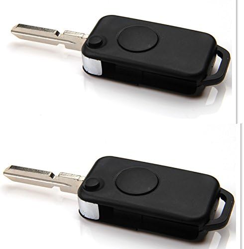 LOT OF 2PCS 1 BUTTON UNCUT BLANK FLIP FOLDING REMOTE SMART KEY fob CASE SHELL FOR Mercedes Benz 500SL 500E 300SL SL320 S420 SL500 500SEC 600SEC