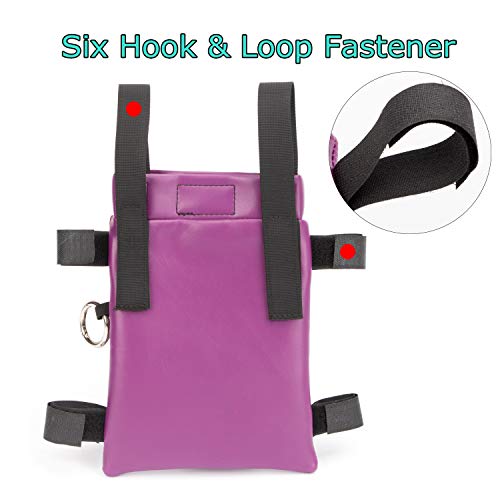 Crutch Bag Universal Crutches Accessory Crutch Carryon Pouch (Purple, Pu Leather)