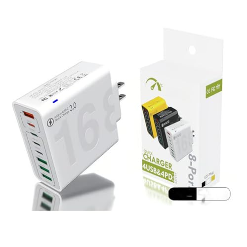 8-Port USB-C & USB-A Fast Charging Hub