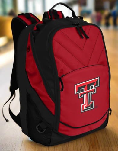 Image of Broad Bay Texas Tech Backpack | Official Red Raiders Logo, Padded Laptop Compartment, Fits Up To 17 inch Devices, Durable 600D Polyester