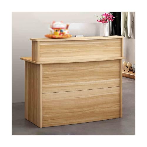 Comptoir de réception verrouillable en bois épais de 80 cm pour caisse - 2
