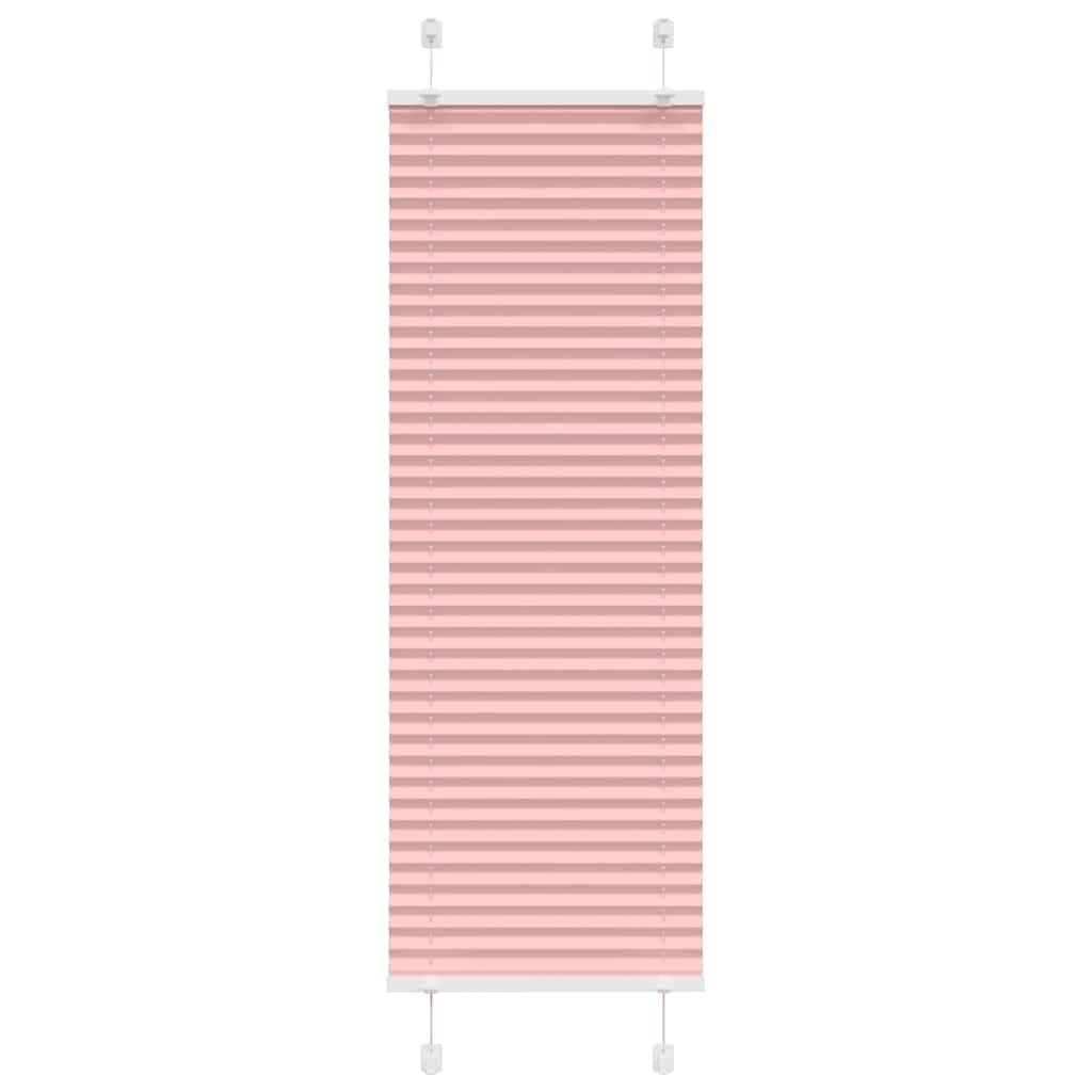 Store plissé zébré pour chambre d'enfant lumière douce rose