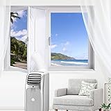kit aislante para ventana aire acondicionado portatil 【Elaire caliente no entrará mas por tu ventana】- el sello de ventana Zovator mantiene alejado el aire caliente que proviene de la manguera de su aire acondicionado portátil al bloquear la manguera entre el marco de la ventana y el marco de la ventana. Nuestro sello de ventana mantiene alejados a los insectos, mosquitos, la lluvia y crea un "Entorno cerrado" que mantiene su habitación fresca durante más tiempo.