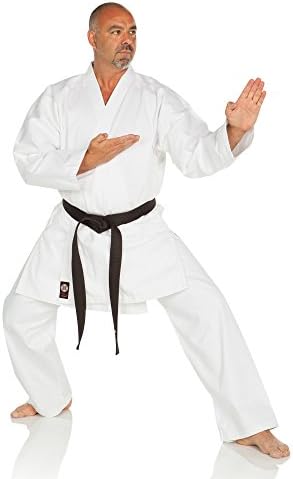 Ronin Medium Weight Karate GI Middleweight Martial Arts Karate Uniform - 9.5 oz Cotton, White Belt Included