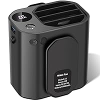 Taillenclip-Ventilator Waist Clip Fan Portable Taillenclip-ventilator mit 3 Geschwindigkeit Wiederaufladbarer Freihändig Ventilator mit 8000mAh Akku Multifunktionsventilator für Büro Reisen Outdoor
