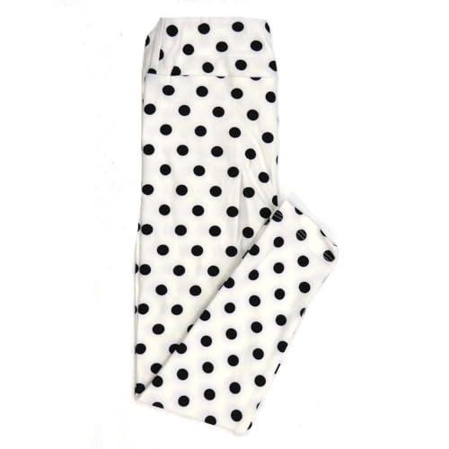 Lularoe Kids Sm-Med S/M Polka Dot White and Black Leggings fits Kids Sizes 2-6 1500-A49-295742