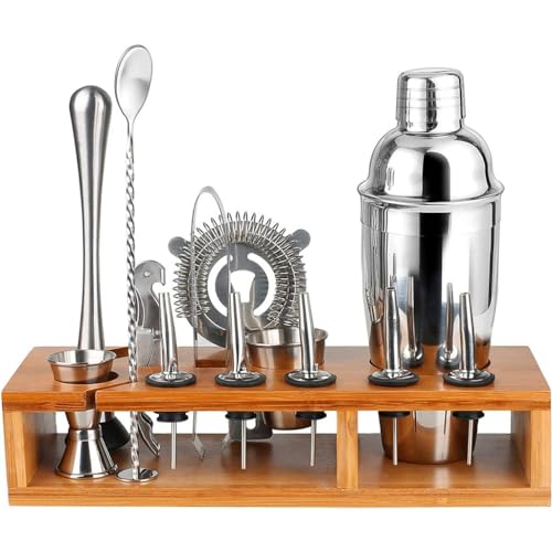 Set coctelera acero inoxidable 14 piezas miniatura 1