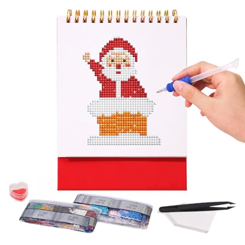 Calendrier 2026 peinture point gemme cadeau Noël anniversaire