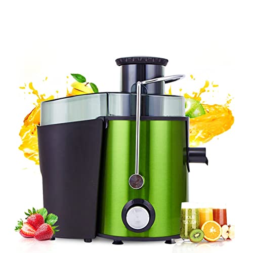 MIIKHI Slow Masticating Juicer Extractor Wide Mouth Juicers Cold Press Juicer Machine Stainless Steel Lower Noisy for Fruits, Vegetables, Baby Food & Smoothies, Easy to Clean (Color : Gre, Green