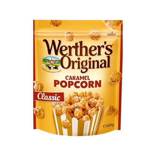 Werther's Original Caramel Popcorn Classic (XXL) – 1 x 624g – Popcorn mit Sahne-Karamell-Überzug