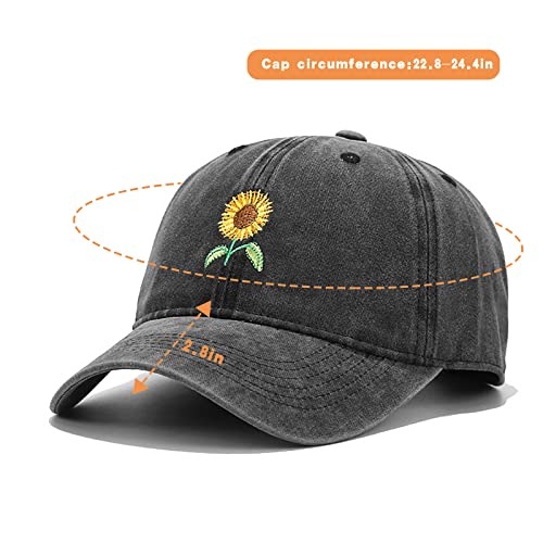 Image of XYIYI Vintage Washed Distressed Baseball Cap Adjustable Cotton Dad Hat for Women Men