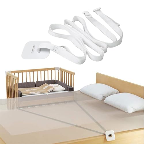 Cutiolly Correa de cama de bebé, correa fija para cama de bebé de 8 m, conector ajustable para cuna, correa antimovimiento, correa segura para muebles de bebé, correas de fijación laterales ajustables