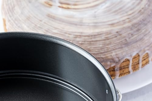 Dr. Oetker Springform Ø 24 cm, Backform mit Flachboden, runde Kuchenform aus Stahl mit Antihaftbeschichtung (Farbe: schwarz), Menge: 1 Stück – Ansicht 4