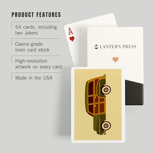 Lantern Press Naipes Poker Geométricos 52 Cartas miniatura 3