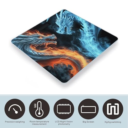 Báscula digital Ice and Fire Dragons para pesar cuerpo hasta 180 kg miniatura 3