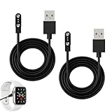 Cloudlink 2PCS 2 Pin 4mm Magnetic Smart Watch Charger Universal Smart Watch Charger Compatible with Tic watch GTX、CXB01、Xiaomi Haylou Solar LS05/RT LS05S More, Portable Quick Charge Cable
