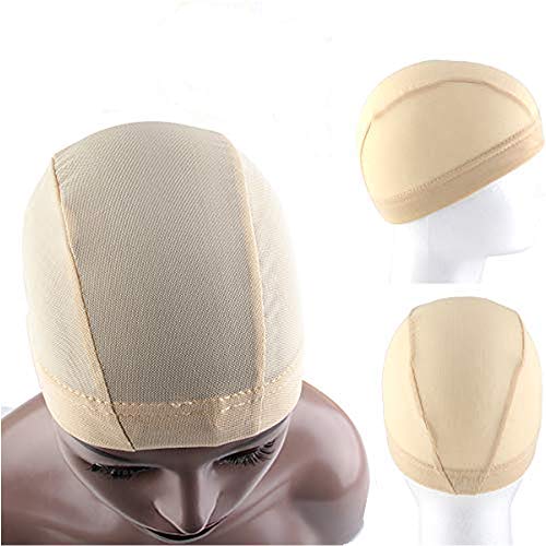 AliLeader 6 Packs Small Breathable Mesh Dome Wig Cap For Making Wigs,Weaving Stretchable