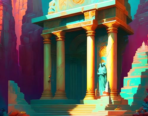 Affiches sur toile de salon Devant la tombe ancienne décoration sacrée