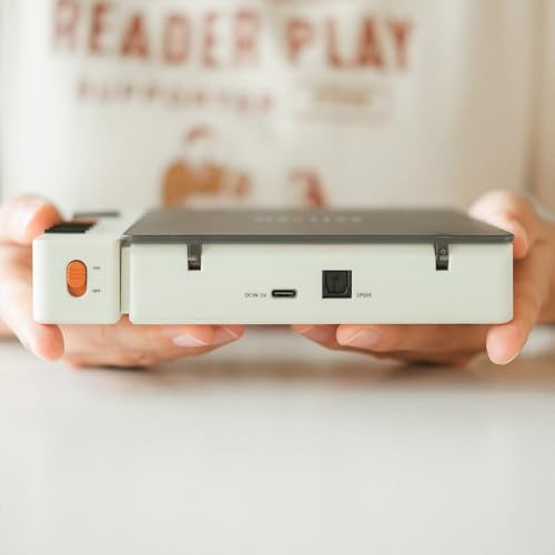 Image of R300 CD Player Bluetooth Portable Desktop Retro CD Player for Home Fiber Output No Built-in Speaker White Gift (White)