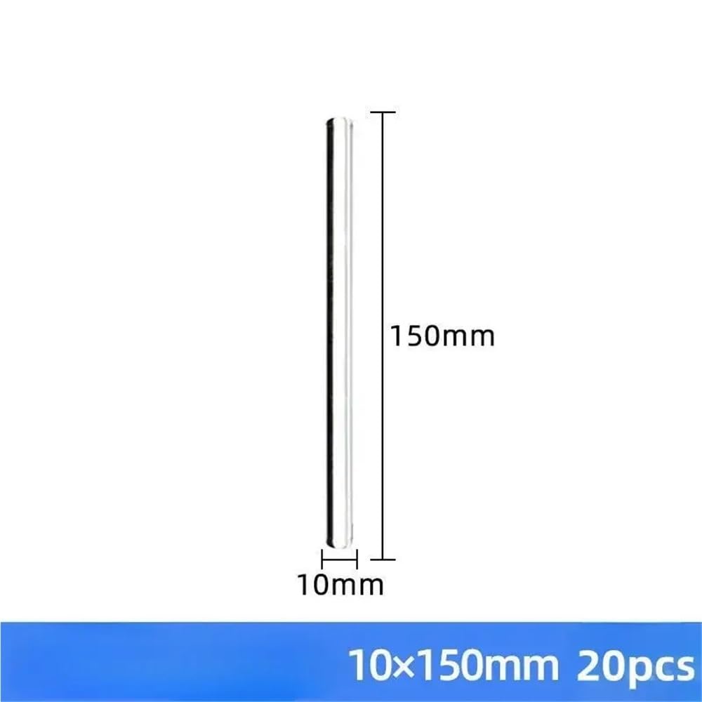 Barre di vetro for agitazione, bacchetta di agitazione trasparente da laboratorio, resistenza agli urti for esperimenti scientifici(10x150mm)