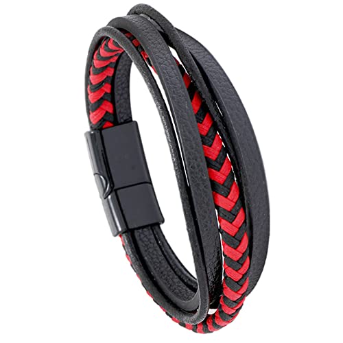 Bracelet en cuir véritable punk vintage une pièce élégante pour hommes et femmes