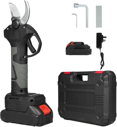 CUTANGELAR Podadora Eléctrica de Grado Profesional, Diámetro Corte 3 Pulgadas Motor sin Escobillas, con Pantalla LCD y Cuchillas SK5, Corta ramas Portátil para Poda de Árboles(With out pole)