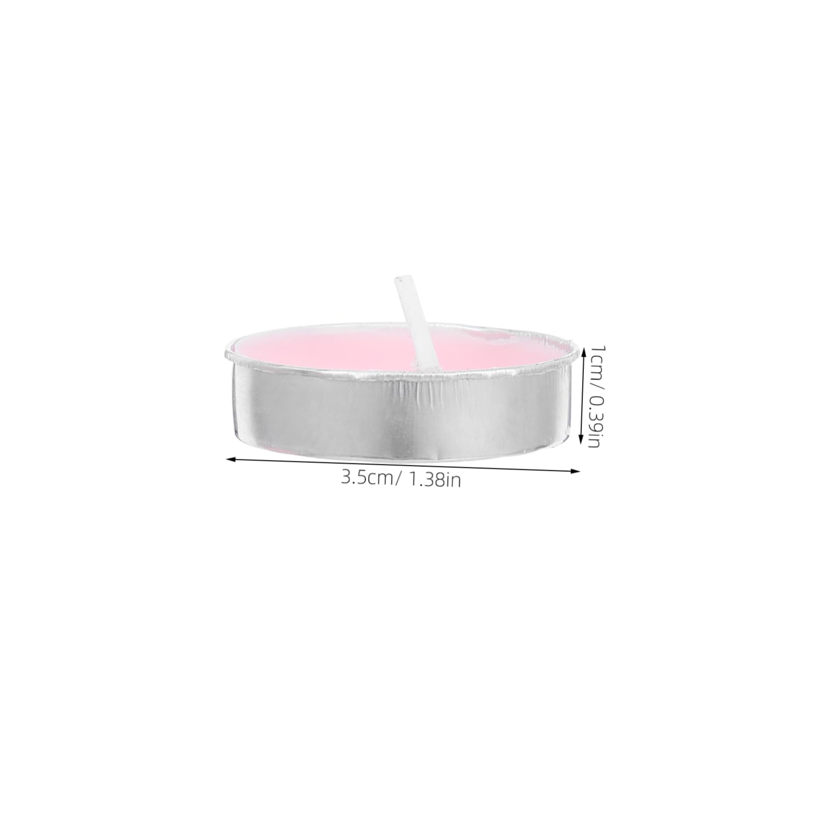 ABOOFAN 50Pcs Round Mini Candles Smokeless Decorative Tea Lights for Weddings Yoga and Emergency Lighting Elegant Party Favors for