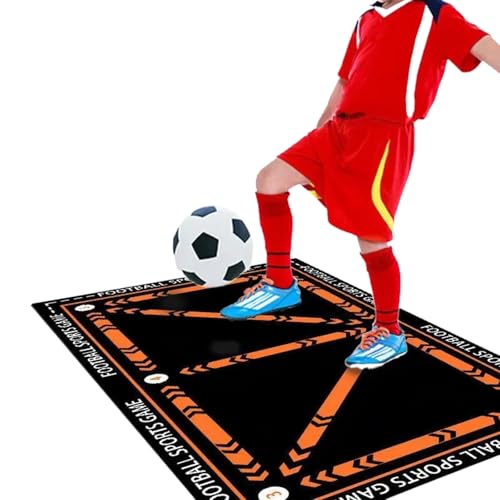 DOUDINGMAO Alfombrilla de práctica de fútbol antideslizante para niños, reducción de ruido, almohadilla deportiva que mejora el control y la habilidad de patadas para uso doméstico