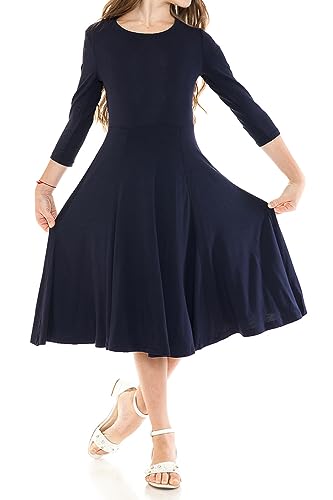 Pastel by Vivienne Women's Princess Seam A-Line Dress with Full Skirt