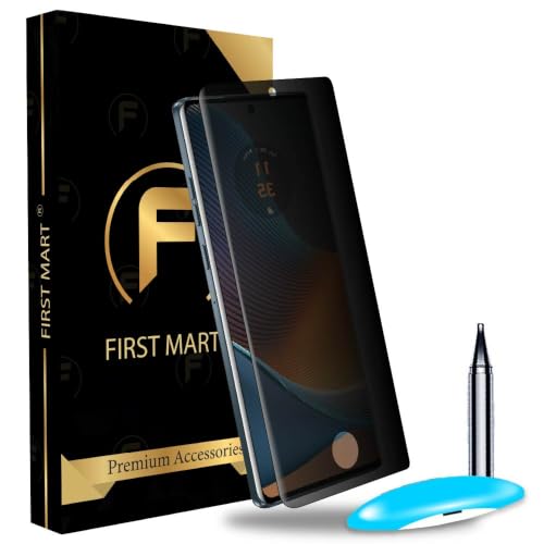 Image of FIRST MART UV Privacy Tempered Glass for Motorola Edge 50 Fusion | Anti-Spy 9H Curved Screen Protector, Edge-to-Edge, Case-Friendly | 1 Pack